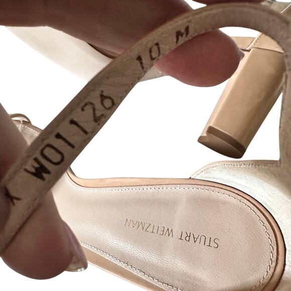 Stuart Weitzman Women's Nude Sandals Heels Size 10 NWT ($475) - Picture 2 of 8